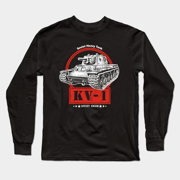 KV-1 Soviet Heavy Tank Long Sleeve T-Shirt by rycotokyo81